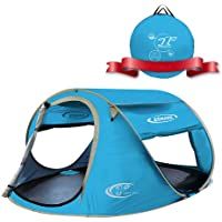 KEUMER Plegable Tienda de Playa para 3-4 Personas- Portatil Pop Up Tienda de Playa para Bebé Protección Solar Anti UV 50…